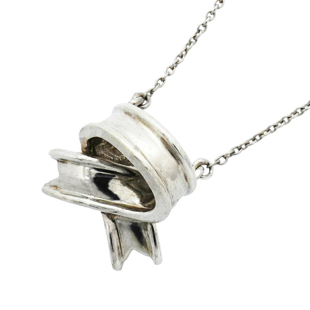 Tiffany & Co. Ribbon Necklace, Sterling Silver 925, Women's
